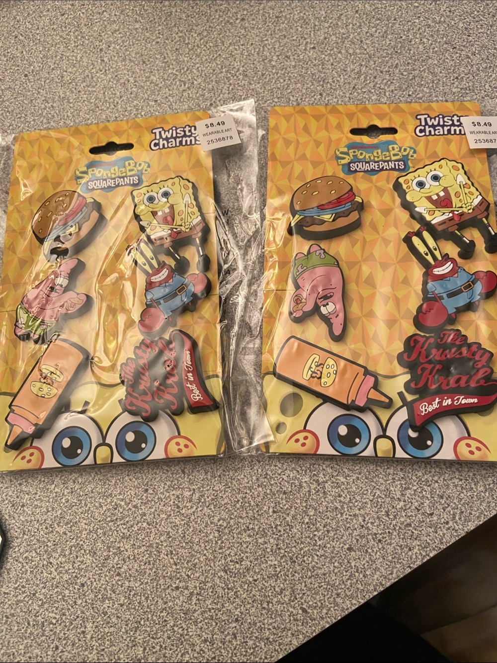 SpongeBob SquarePants Yellow Twisty Charm Set with Character Icons